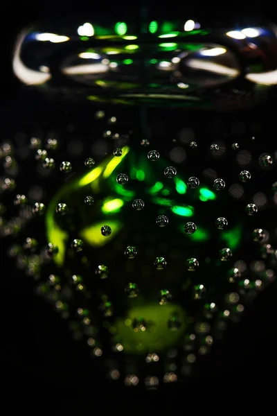 Glass with bubbles inside — Stock Photo, Image