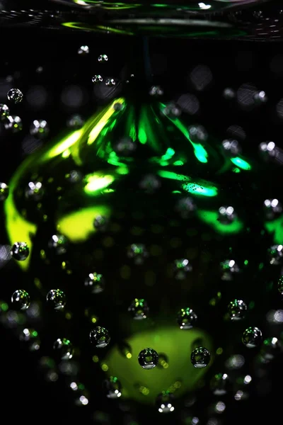 Glass with bubbles inside — Stock Photo, Image
