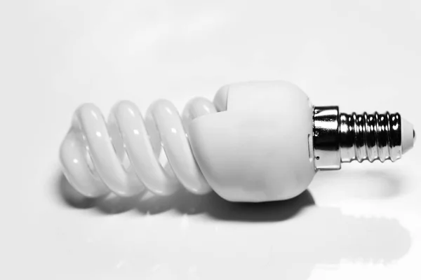 Beyaz ışık enerji tasarruflu ampul kavramı Ekonomi ve ekoloji