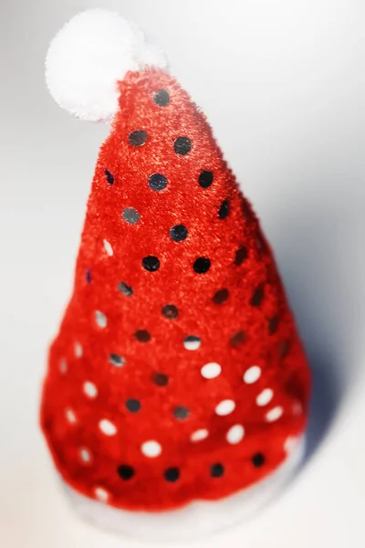 Babbo Natale Giocattolo Cappello Rosso Natale Nuovo Sfondo Anno — Foto Stock