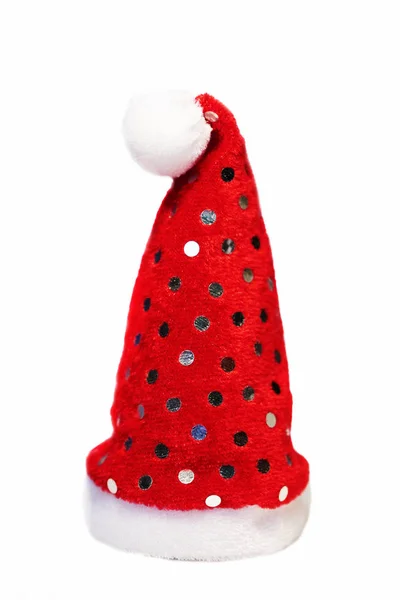 Natale Bellissimo Sfondo Luminoso Con Cappello Rosso Babbo Natale — Foto Stock