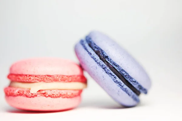 Beautiful Colorful Macaroons Food Photo Close — Stock Photo, Image