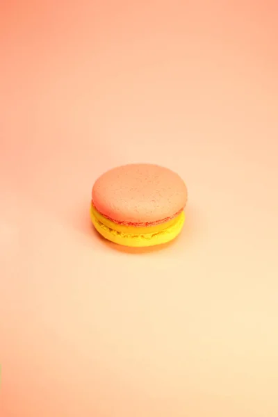 Bright Food Photography Macroons Pink Background — Stock Photo, Image