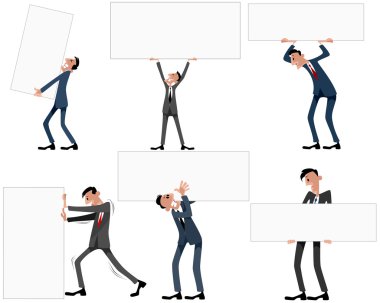 Afiş ile altı iş adamları