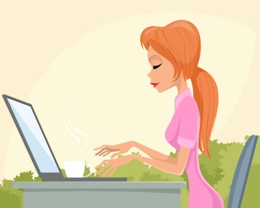 Bilgisayarlı kız 