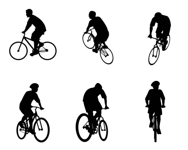 Set de seis bicicletas — Vector de stock