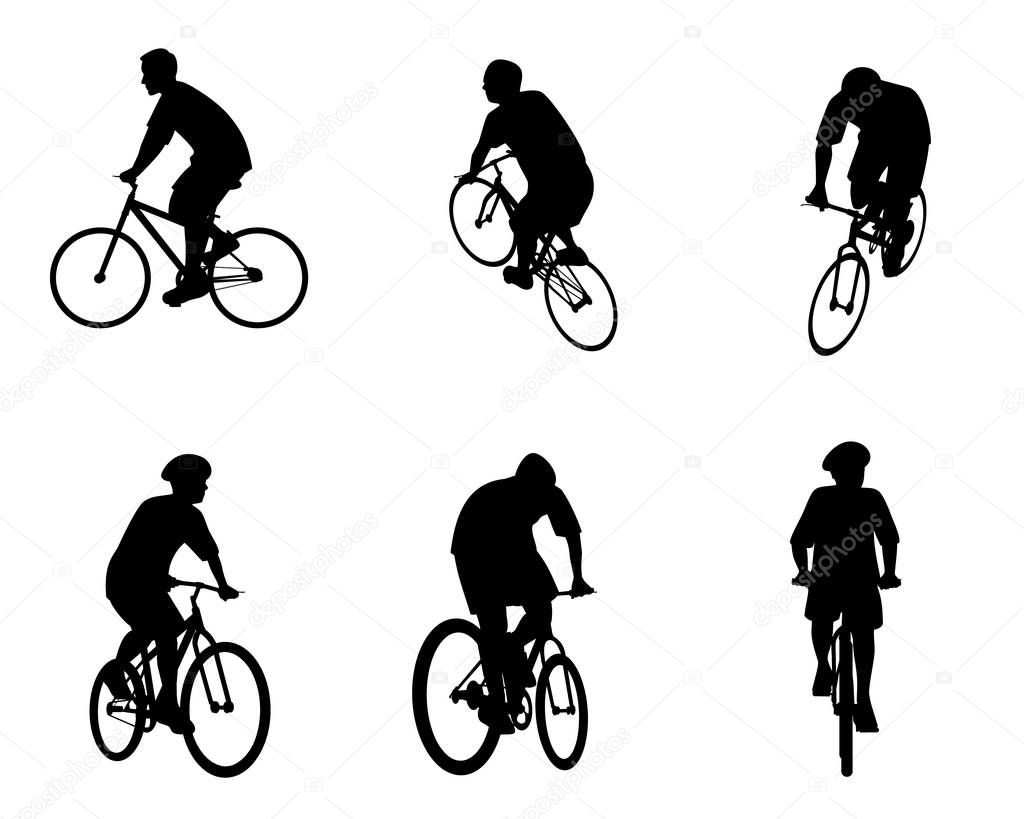 Six bicycles set