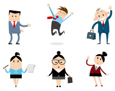Ofis çalışanları seti