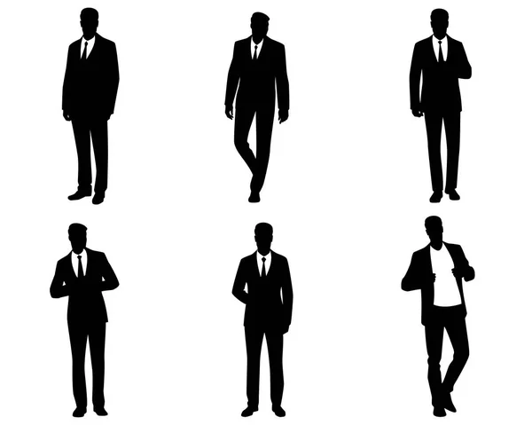 Seis hombres de negocios — Archivo Imágenes Vectoriales