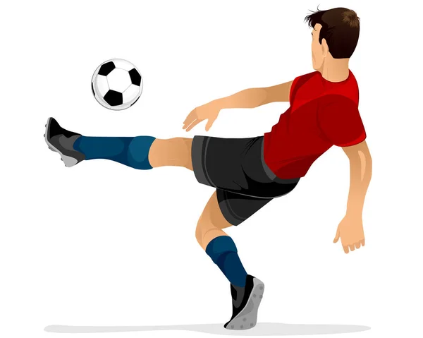 Fußballer kickt — Stockvektor