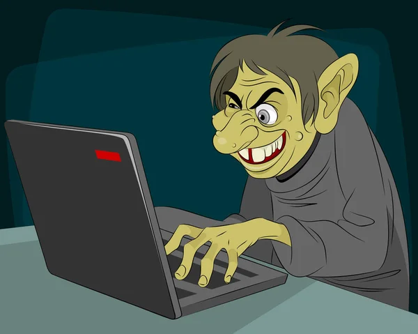 Fula internet troll — Stock vektor