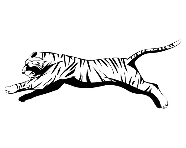 Grande tigre che salta — Vettoriale Stock