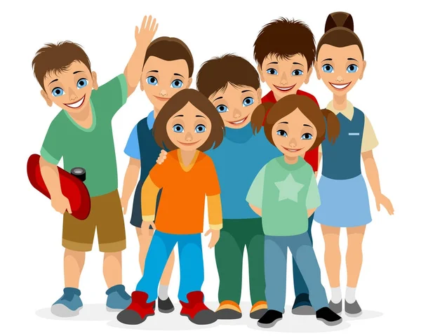 Farklı yaştan gülümseyen çocuklar