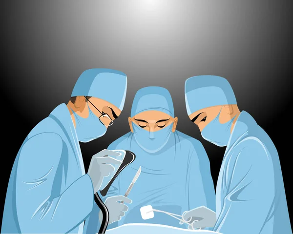 Chirurghi in sala operatoria — Vettoriale Stock