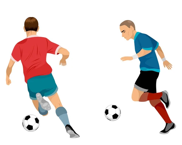 Two soccer players — Stock Vector