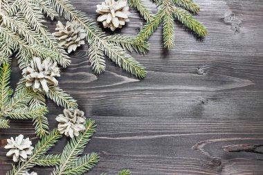 Festival süsleme ve metin - neşeli mutlu yeni yıl için Noel arka plan