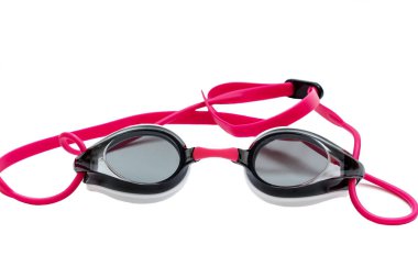 Beyaz arkaplanda yüzmek için gözlük