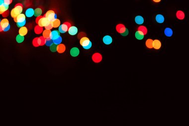 Çeşitli farklı renkli bubles yakın çekim karanlık ışık arka plan, Fotoğraf Festivali ve celebreties, güzel kabarcıklar, Noel ruh hali, yeni yıl, ünlüler ruh hali, renkli ışık, ışık sanat