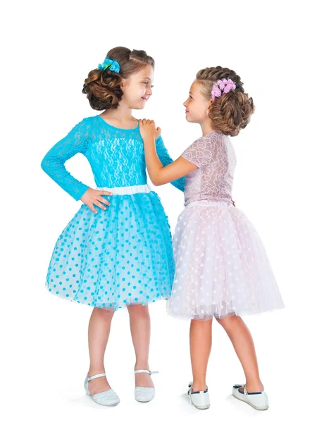 Dos niñas en vestidos de fantasía similares — Foto de Stock