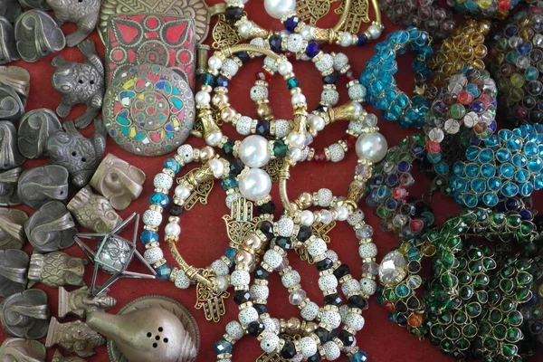 Still life from jewelry from precious and ornamental stones