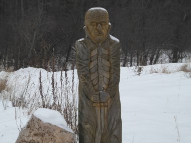 Masal karakteri ahşap heykel 