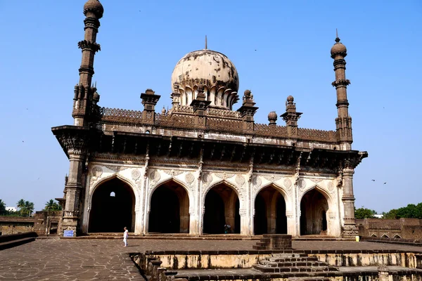 Túmulo Mesquita Ibrahim Rauza Cidade Bidzhapur Índia — Fotografia de Stock