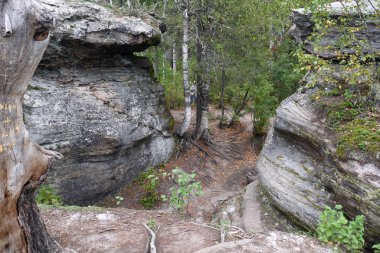 Ural Dağları sınırında Asya - Europe 