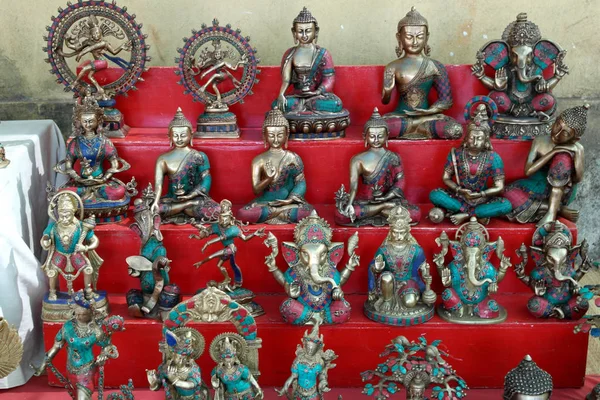 Szobrok Figurák Tibeti Buddhista Istenek — Stock Fotó