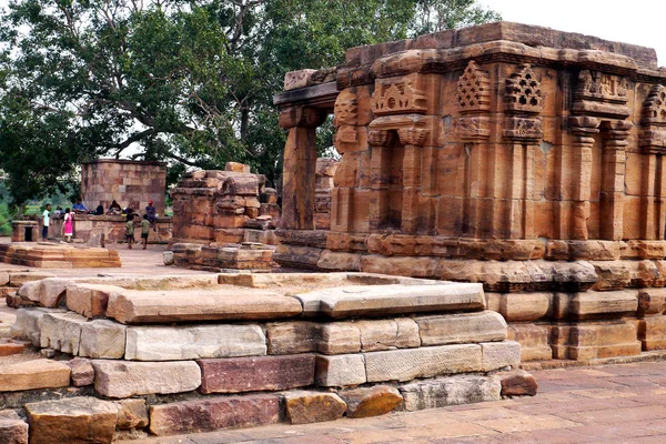 Grupp Templen Staden Pattadakal Indien — Stockfoto