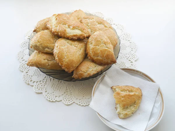 Blush Fresh Curd Cakes Baked Tea — Stock Photo, Image