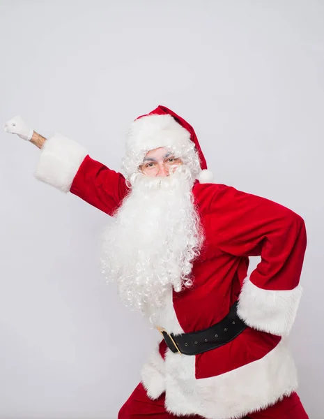 Santa Claus superbohatera. Boże Narodzenie wakacje koncepcja — Zdjęcie stockowe