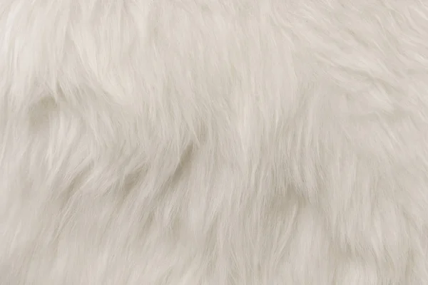 White flufy textile close-up. Faux fur background. — Stock Photo, Image