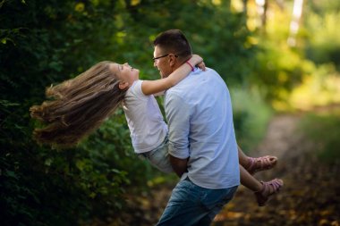 Baba ile kızı Park