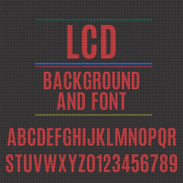 Φόντου και γραμματοσειράς προσομοίωση οθόνη Lcd — Διανυσματικό Αρχείο