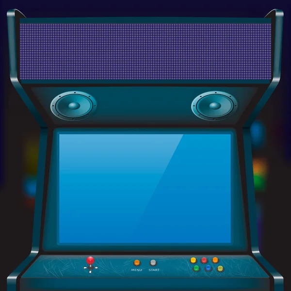 Retro arcade game machine. Vector illustration. — Stock Vector