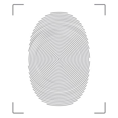Parmak izi stilize vektör görüntü.