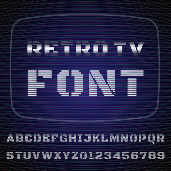 Vektorschrift stilisiert unter dem alten Fernseher. — Stockvektor