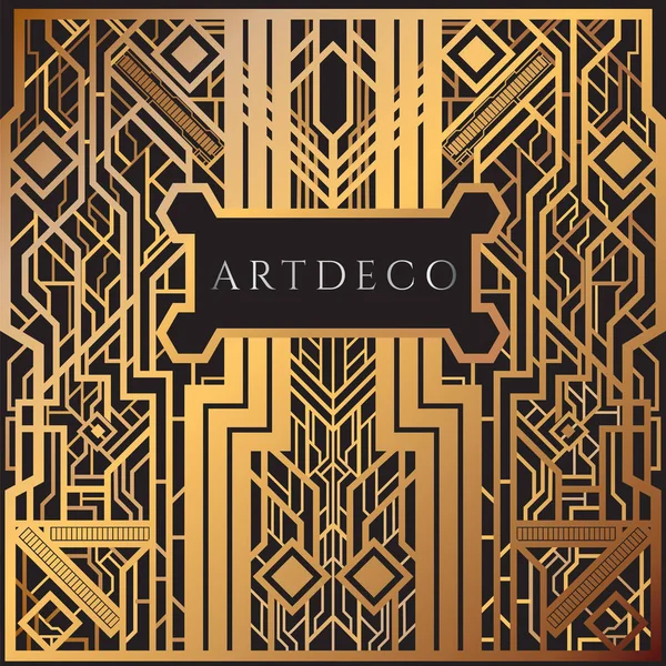 Bir Art Deco tarzında modern işlenmesi. Vektör çizim.