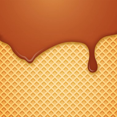 Vektör waffle arka planı. Vektör illüstrasyonu.