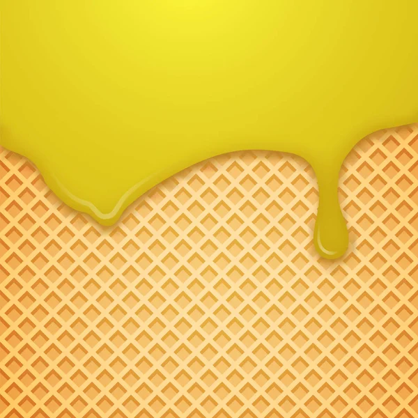 Sfondo del waffle vettoriale. Illustrazione vettoriale. — Vettoriale Stock