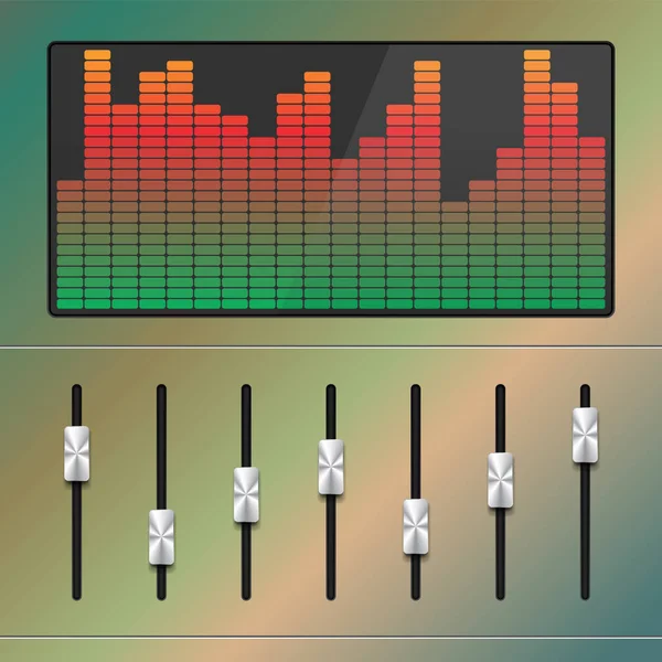 Vector Music Equalizer. Vector Illustration. — Stock Vector