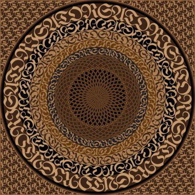 Dairesel desen yinelenen kelime 