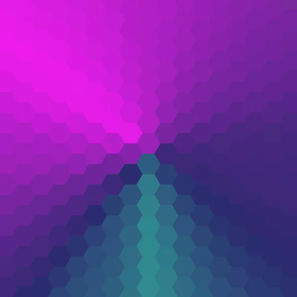 Fond vectoriel abstrait composé d'hexagones, peint avec un gradient de cône . — Image vectorielle