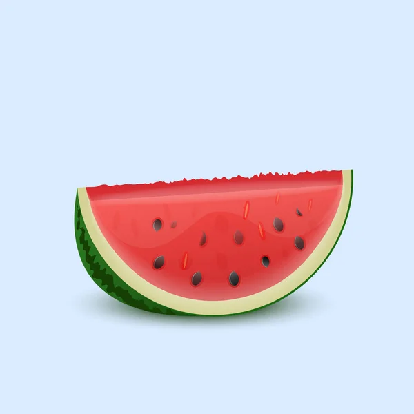 Wassermelone auf hellem Hintergrund. Vektorillustration. — Stockvektor