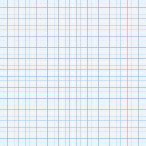 Defter arka plan. Bir cetvel ve bir kafes içinde a defter yaprağının. Vektör çizim.