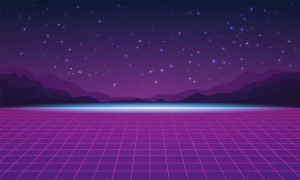 Arka plan stili içinde 80s arkadın. Müzik poster şablonu. Vektör çizim.