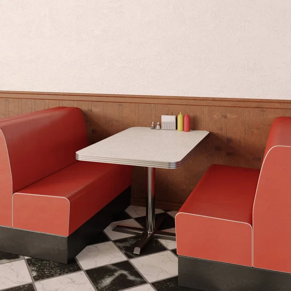 Retro cafe interior. — Stock Photo, Image