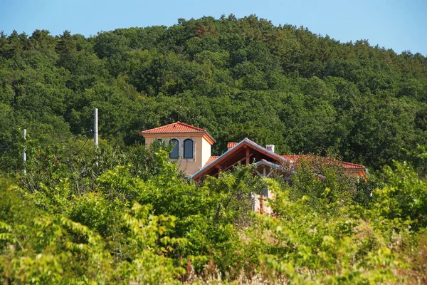 Casa Bulgaria la montaña balcánica estación de verano de St. Vlas — Foto de Stock