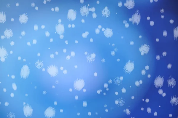 Winter Christmas plain simple blue background with snow for desi — Stock Photo, Image