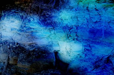 Soyut karanlık grunge siyah mavi dokulu taş duvar sanat t çatlaklar